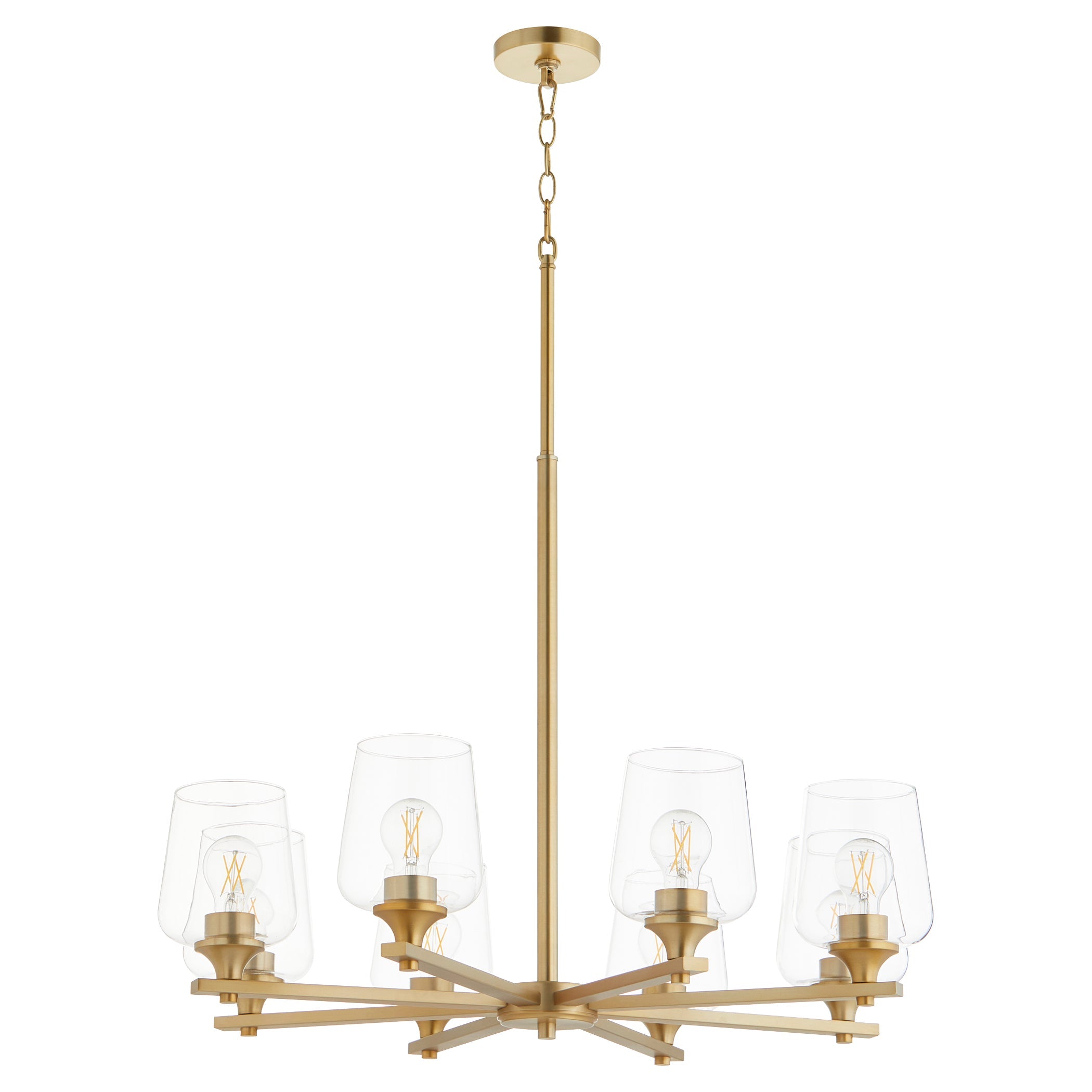 Quorum Veno 658-8-80 Chandelier - Aged Brass