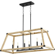 Quorum Alpine 6589-6-69 Entry - Textured Black W/ Driftwood Finish