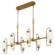 Quorum 6615-6-47 Pendant, UL Damp Rated, Brushed Brass