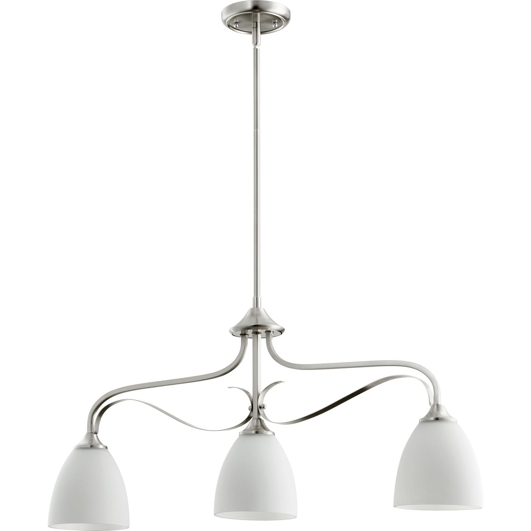 Quorum Jardin 6627-3-65 Island Light - Satin Nickel