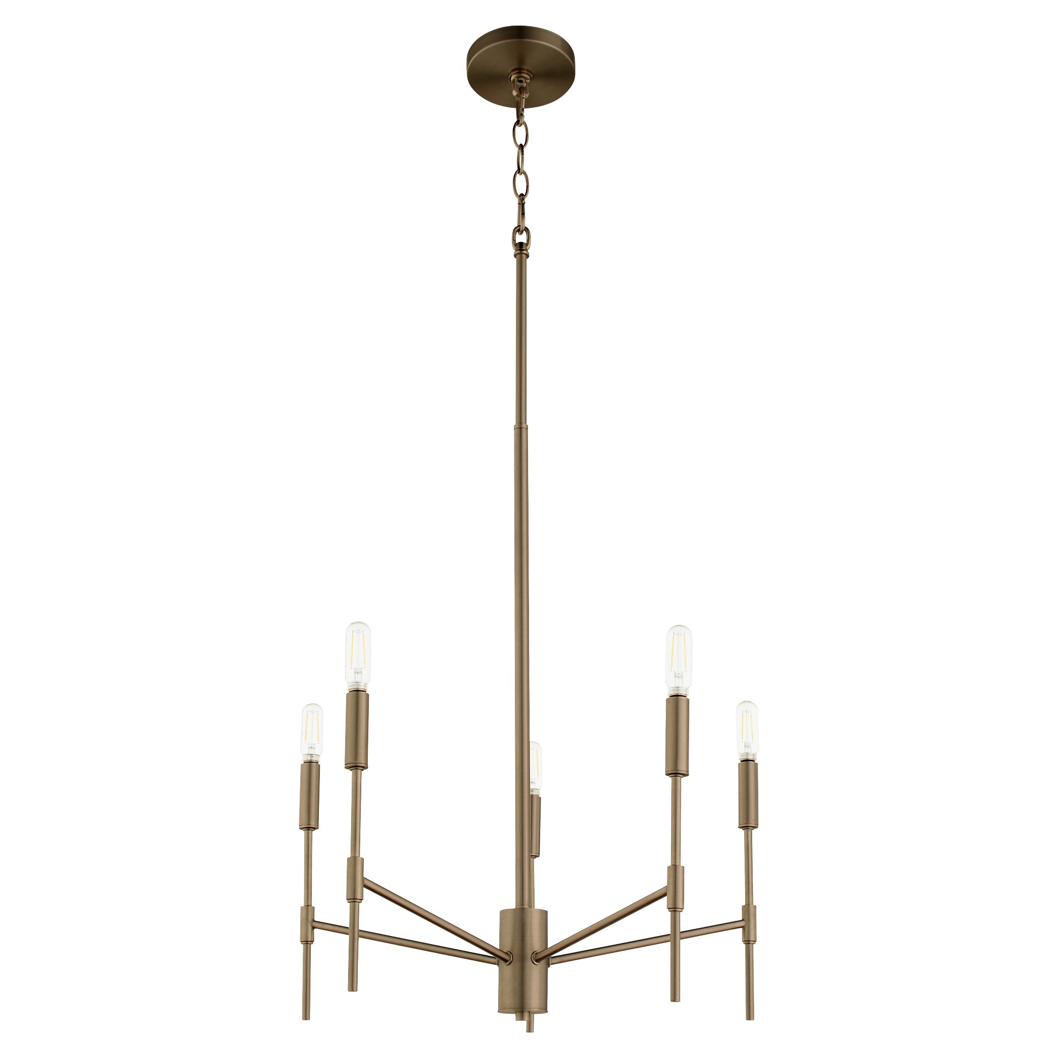 Quorum Hamilton 663-5-81 Chandelier - Dark Brass