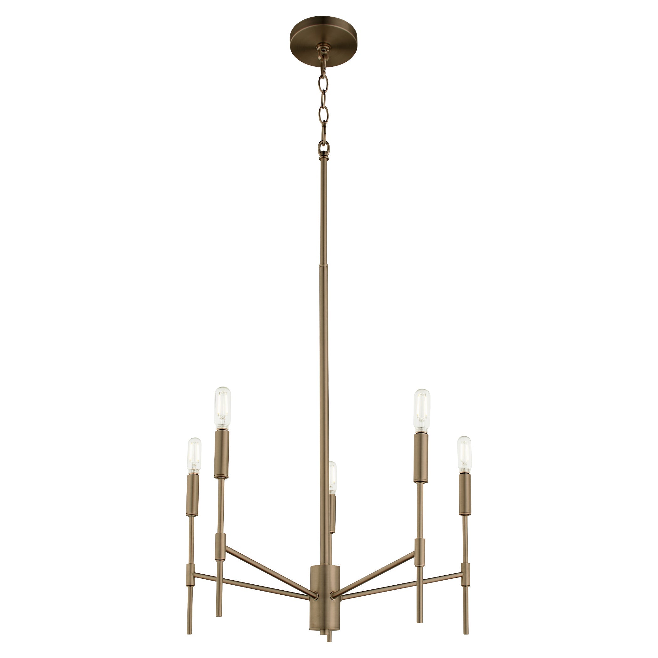 Quorum Hamilton 663-5-81 Chandelier - Dark Brass