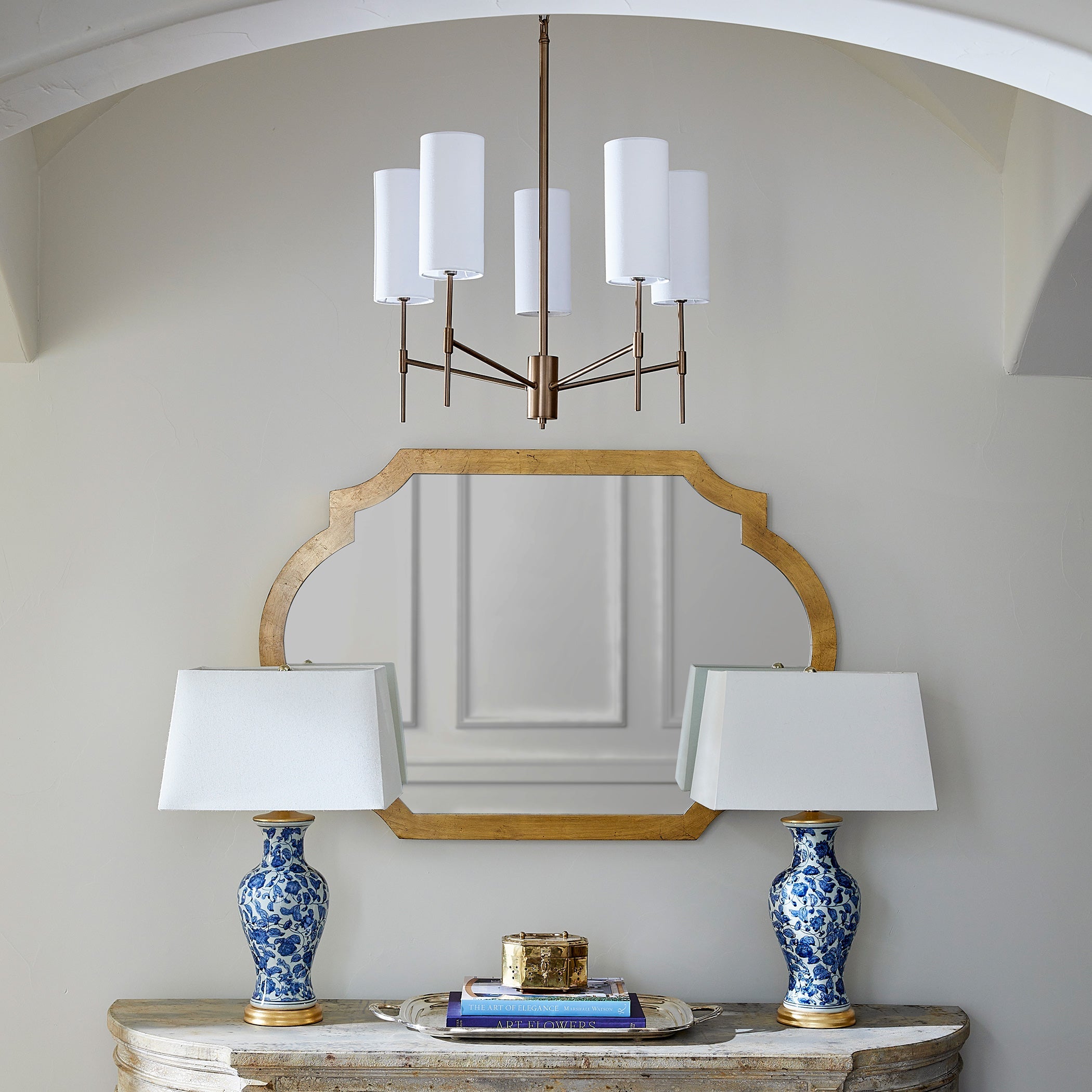 Quorum Hamilton 663-5-81 Chandelier - Dark Brass