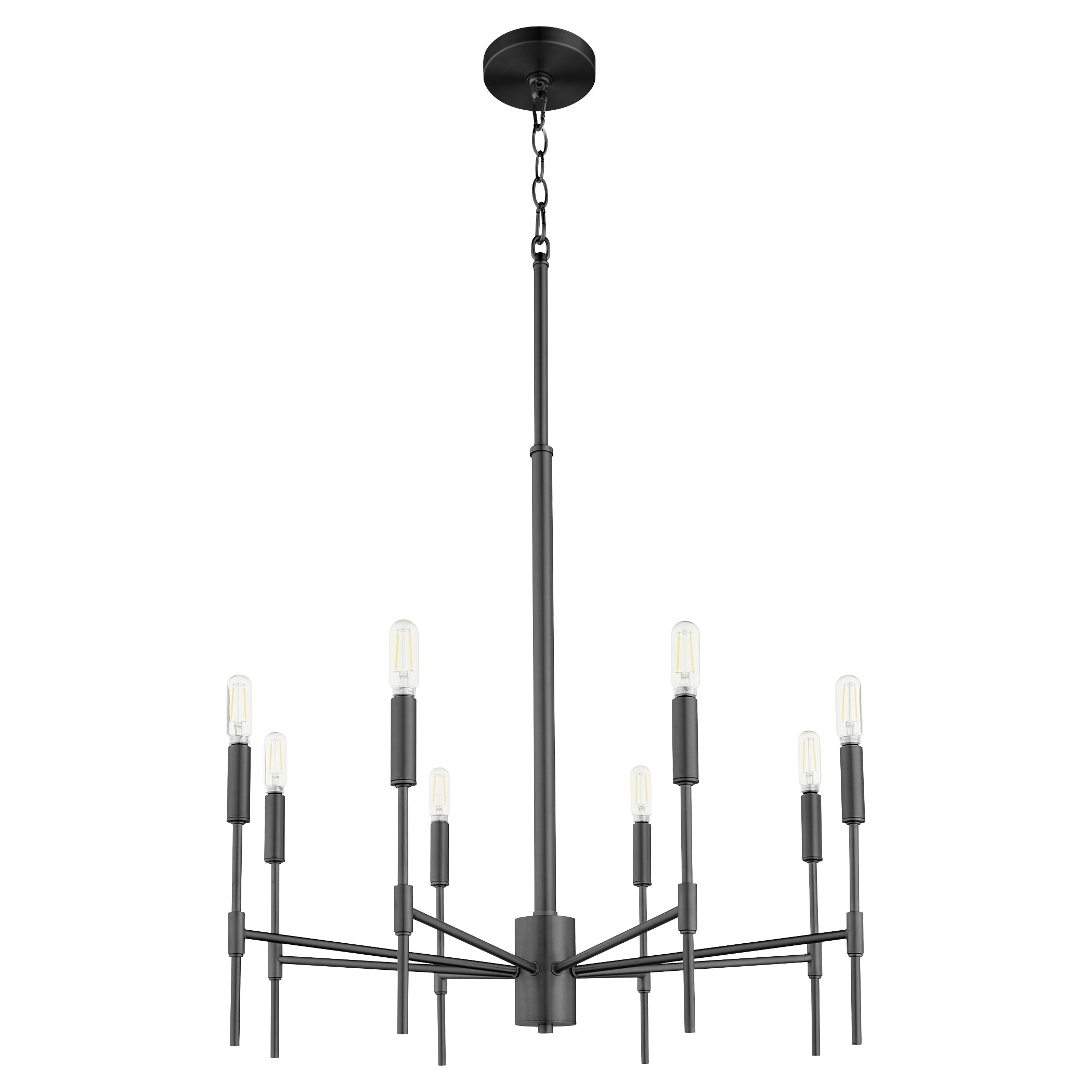 Quorum Hamilton 663-8-59 Chandelier - Matte Black