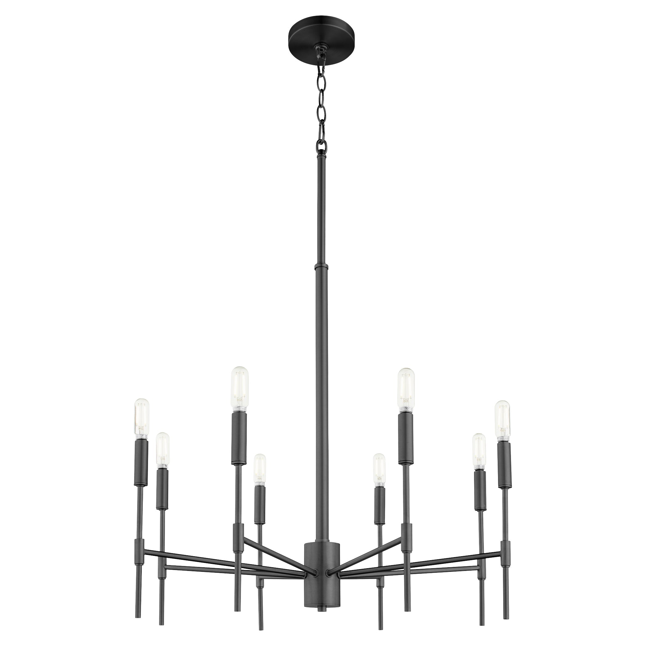 Quorum Hamilton 663-8-59 Chandelier - Matte Black