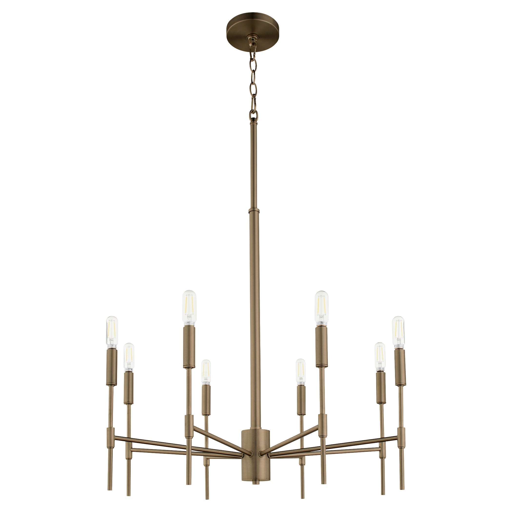 Quorum Hamilton 663-8-81 Chandelier - Dark Brass