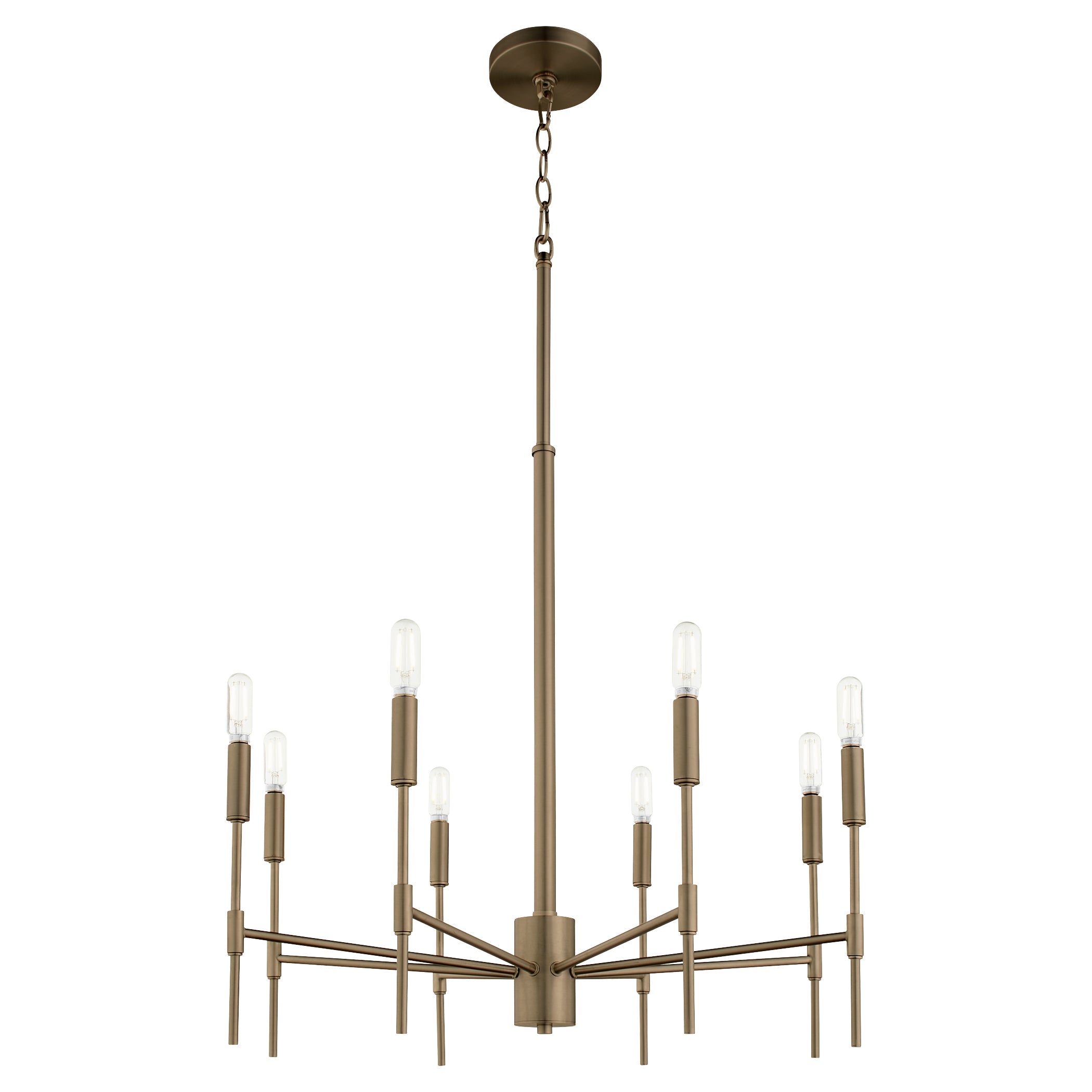 Quorum Hamilton 663-8-81 Chandelier - Dark Brass