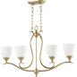 Quorum Flora 664-4-80 Island Light - Aged Brass