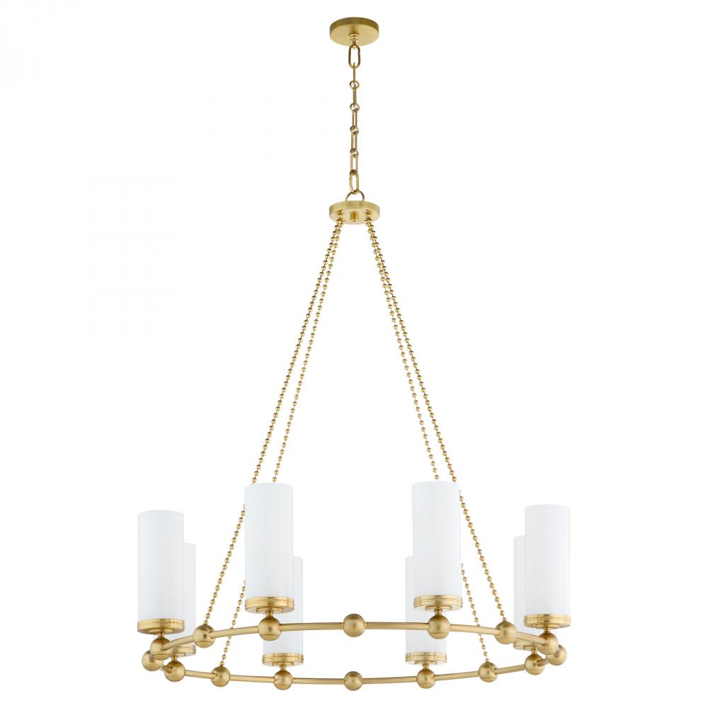 Quorum International GOODWIN 667-8-80 Chandelier - Aged Brass