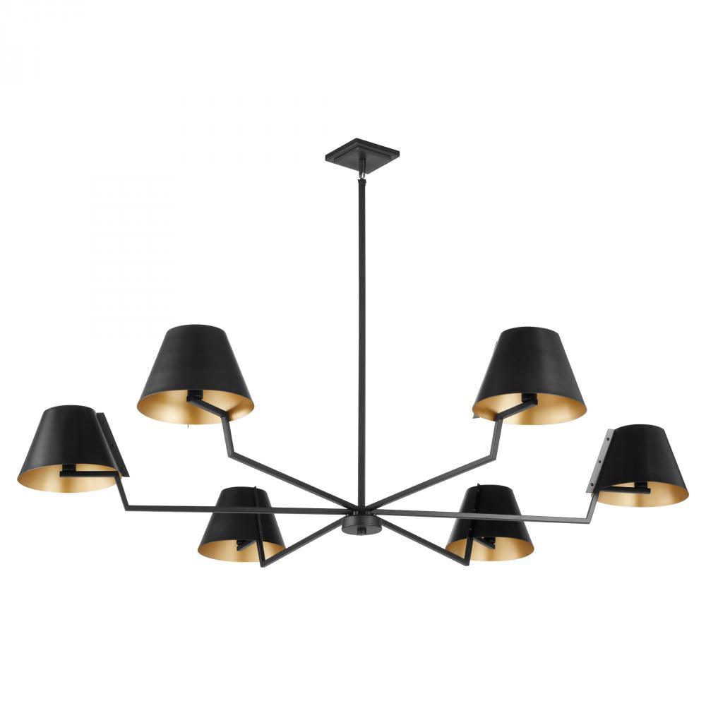 Quorum International BELINDER 668-6-59 Chandelier Contemporary - Matte Black