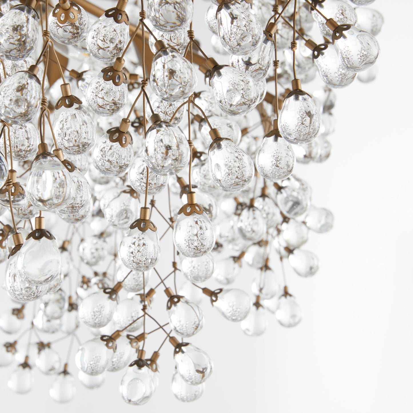 Quorum 670-8-46 Chandelier, UL Damp Rated, Natural Brass