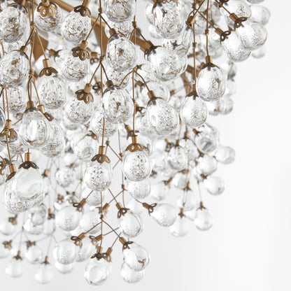 Quorum 670-8-46 Chandelier, UL Damp Rated, Natural Brass
