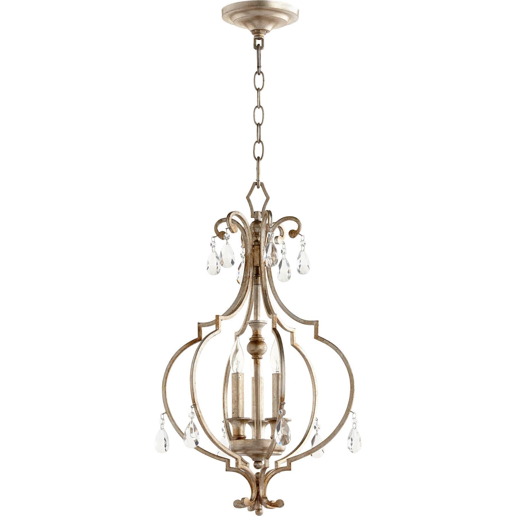 Quorum Ansley 6714-3-60 Entry - Aged Silver Leaf