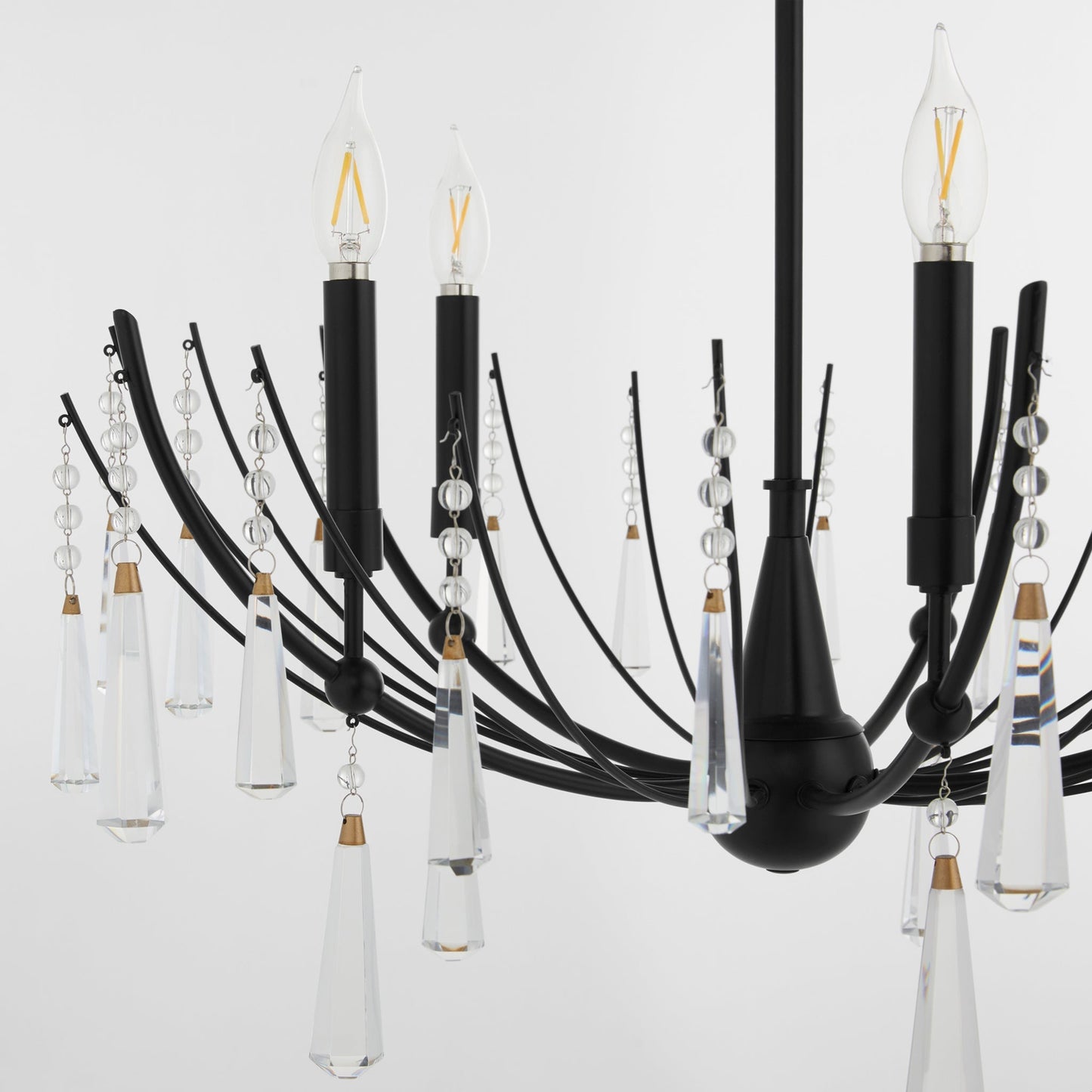 Quorum Eloise 673-5-59 Chandelier, UL Damp Rated, Matte Black
