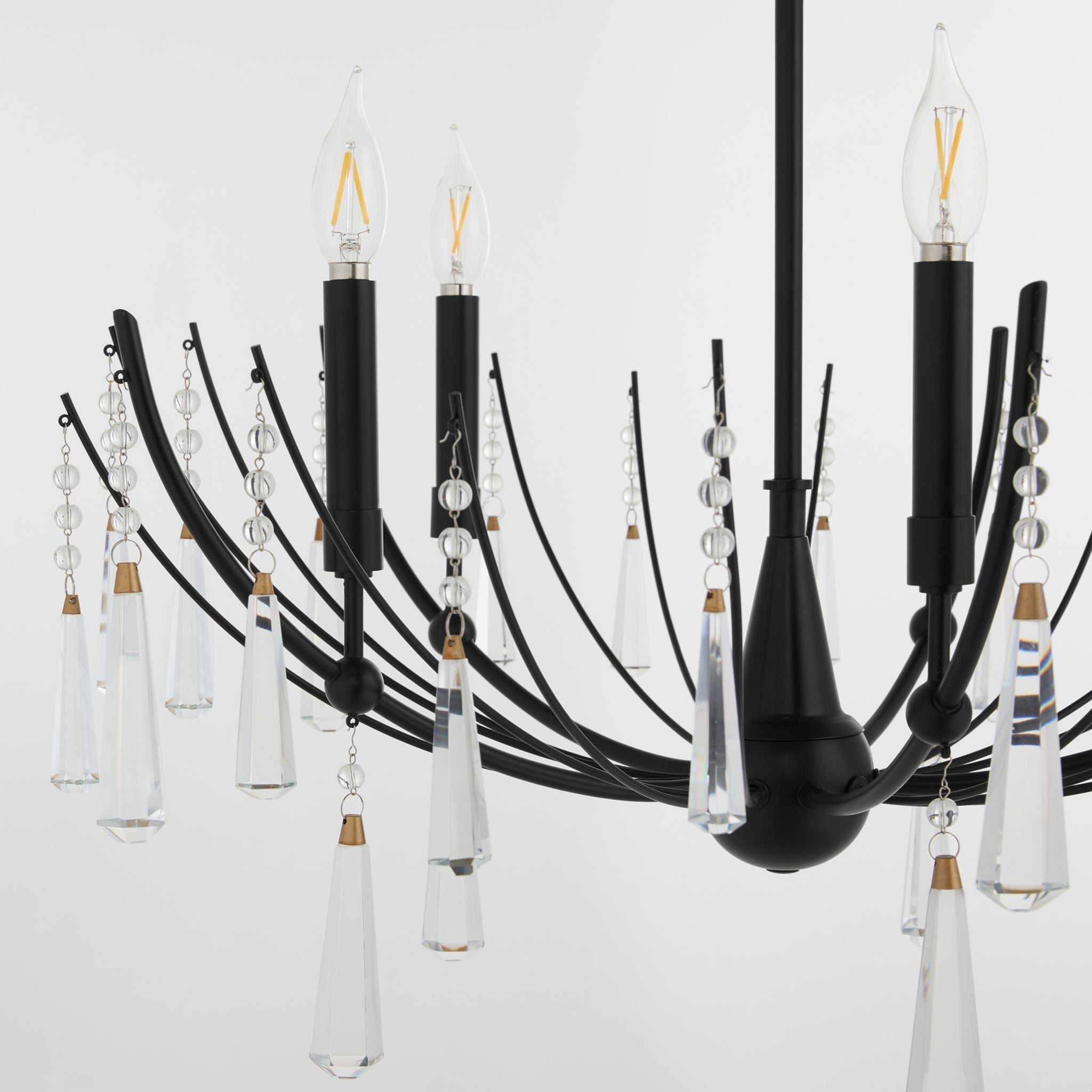 Quorum Eloise 673-5-59 Chandelier, UL Damp Rated, Matte Black