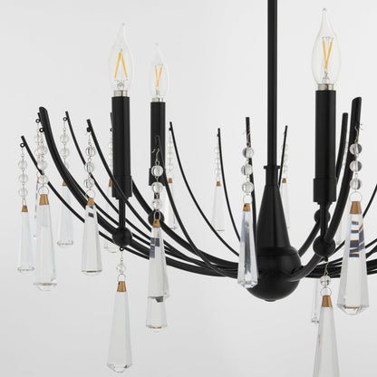 Quorum Eloise 673-5-59 Chandelier, UL Damp Rated, Matte Black