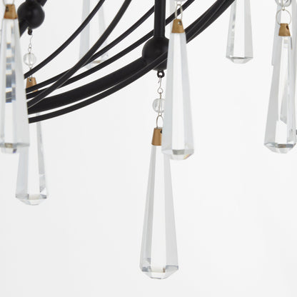 Quorum Eloise 673-5-59 Chandelier, UL Damp Rated, Matte Black