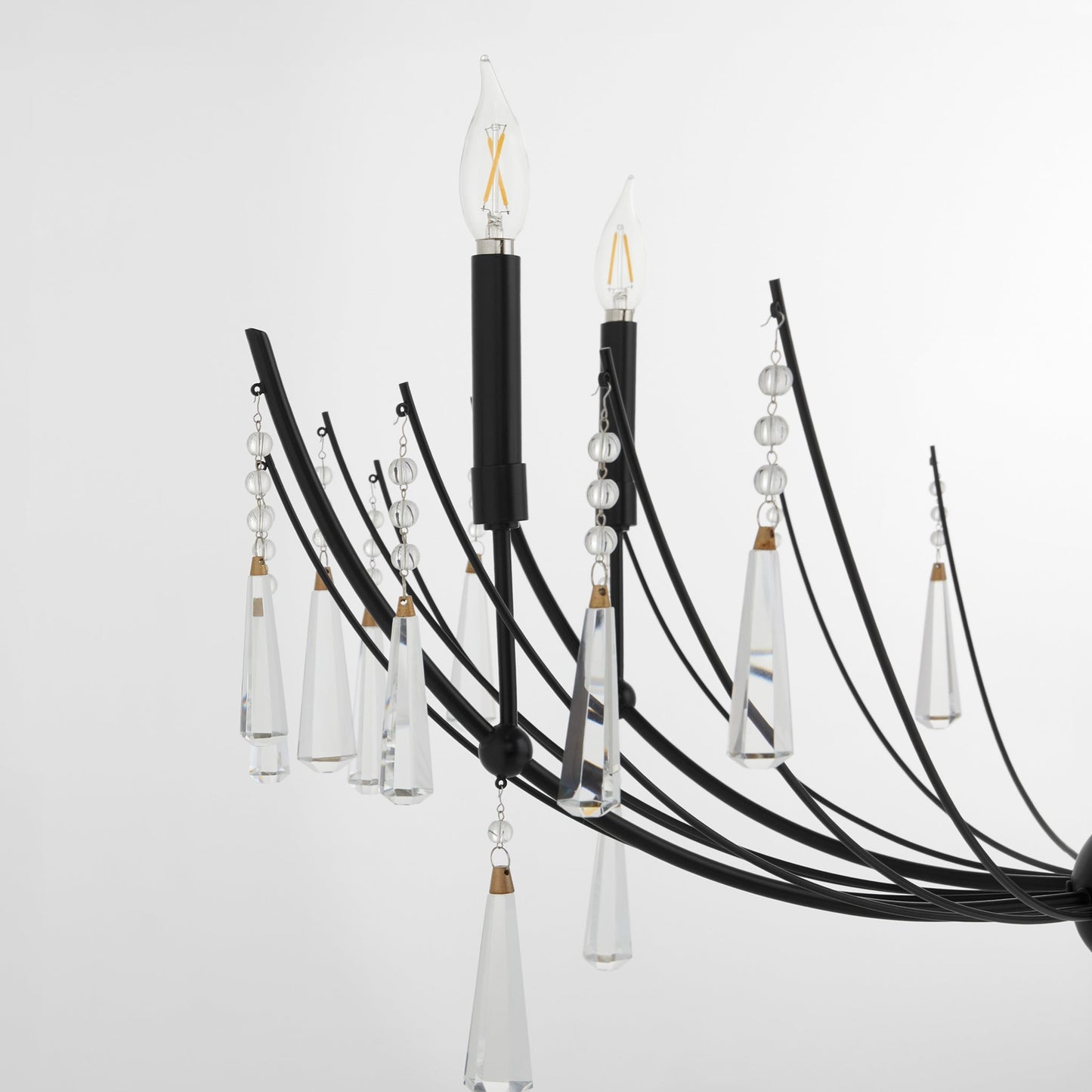 Quorum 673-6-59 Chandelier, UL Damp Rated, Matte Black