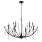 Quorum 673-6-59 Chandelier, UL Damp Rated, Matte Black