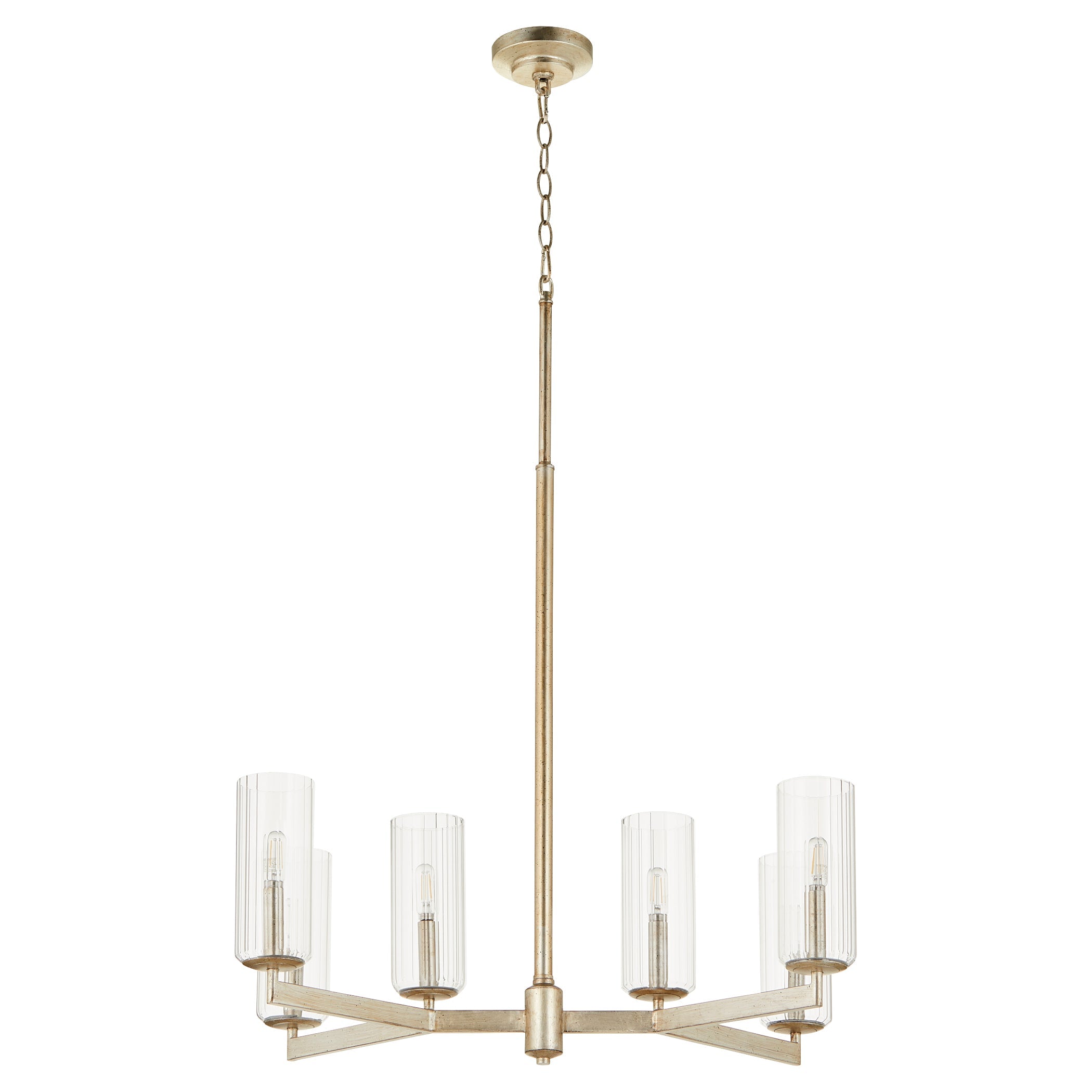 Quorum Merrick 674-6-60 Chandelier - Aged Silver Leaf