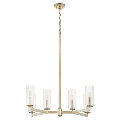 Quorum Merrick 674-6-60 Chandelier - Aged Silver Leaf