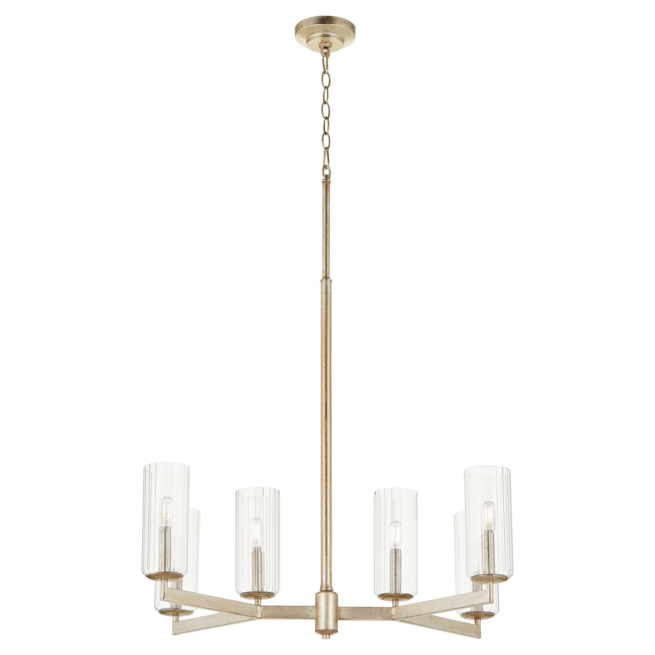 Quorum Merrick 674-6-60 Chandelier - Aged Silver Leaf
