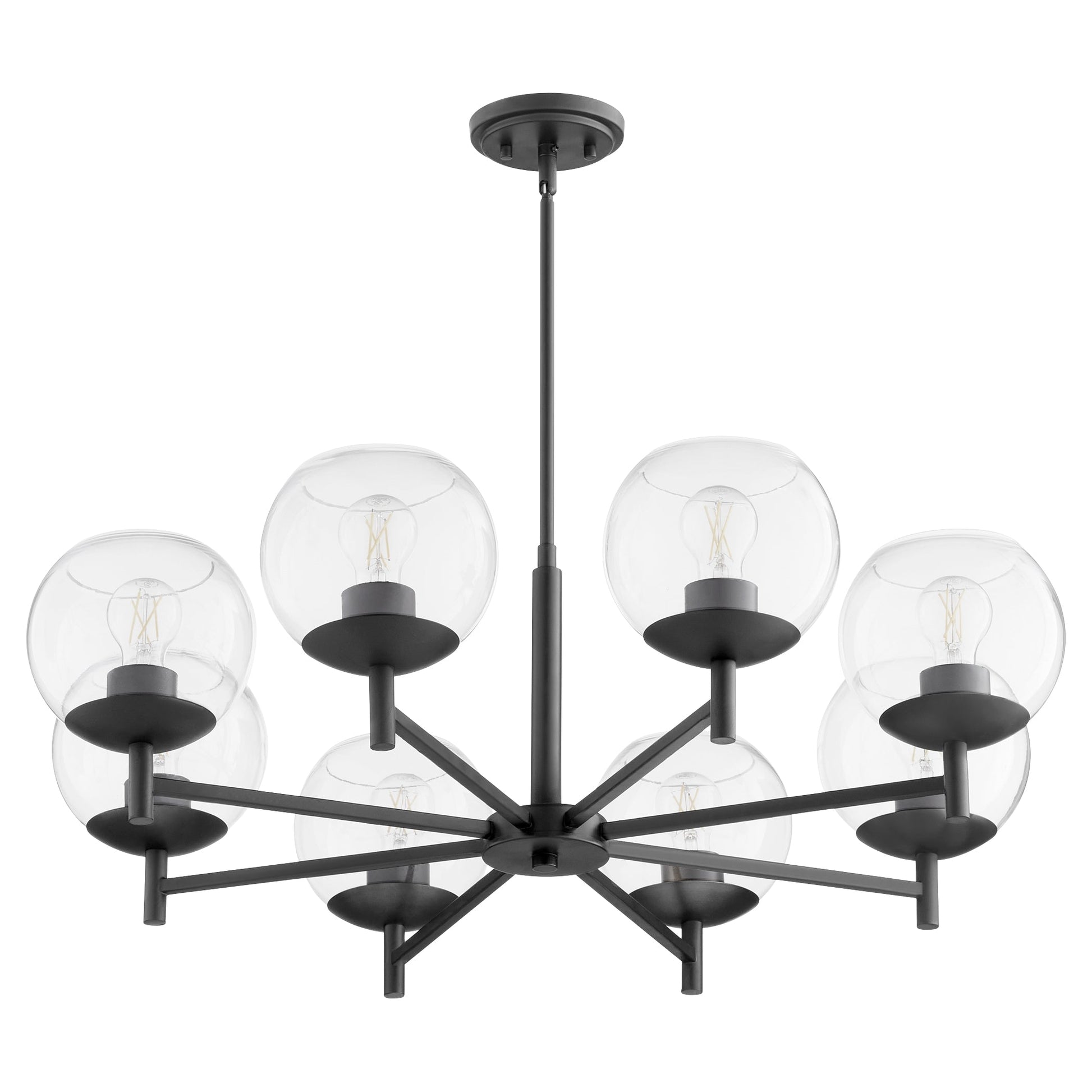 Quorum Lyon 678-8-59 Chandelier - Matte Black