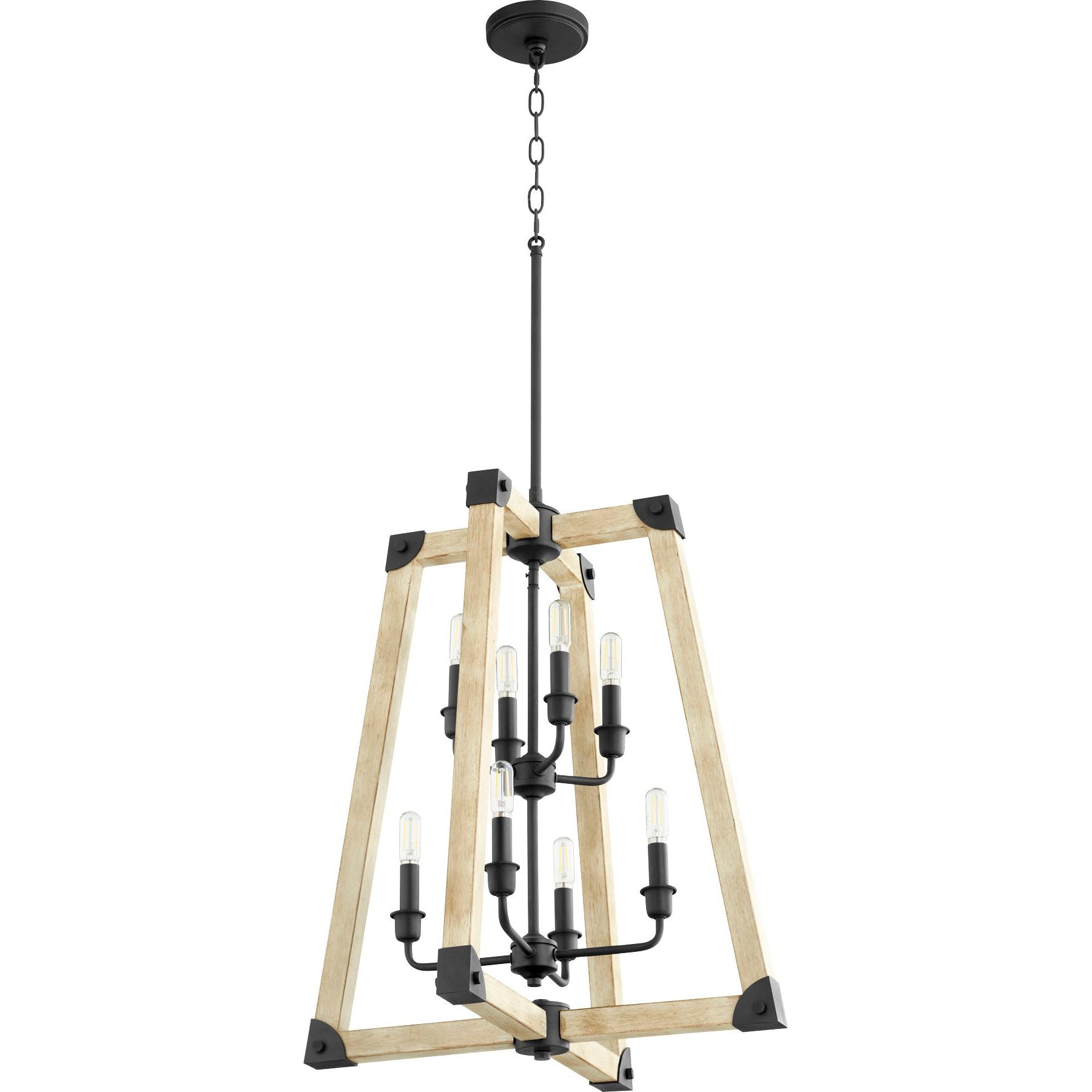 Quorum Alpine 6789-8-69 Entry - Textured Black W/ Driftwood Finish
