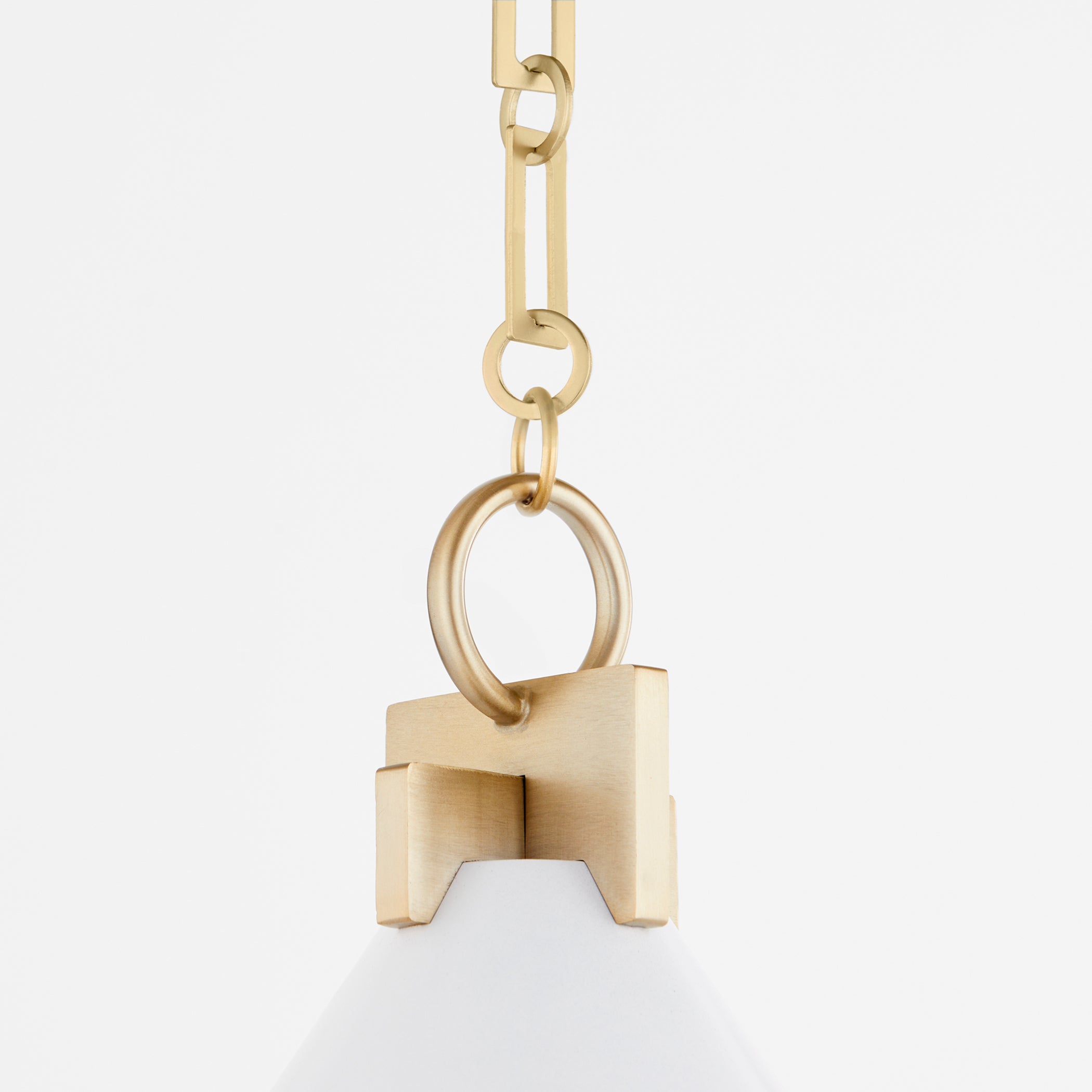 Quorum Jackson 68-16-0880 Pendant - Studio White W/ Aged Brass