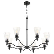 Quorum 6803-8-59 Chandelier, UL Damp Rated, Matte Black