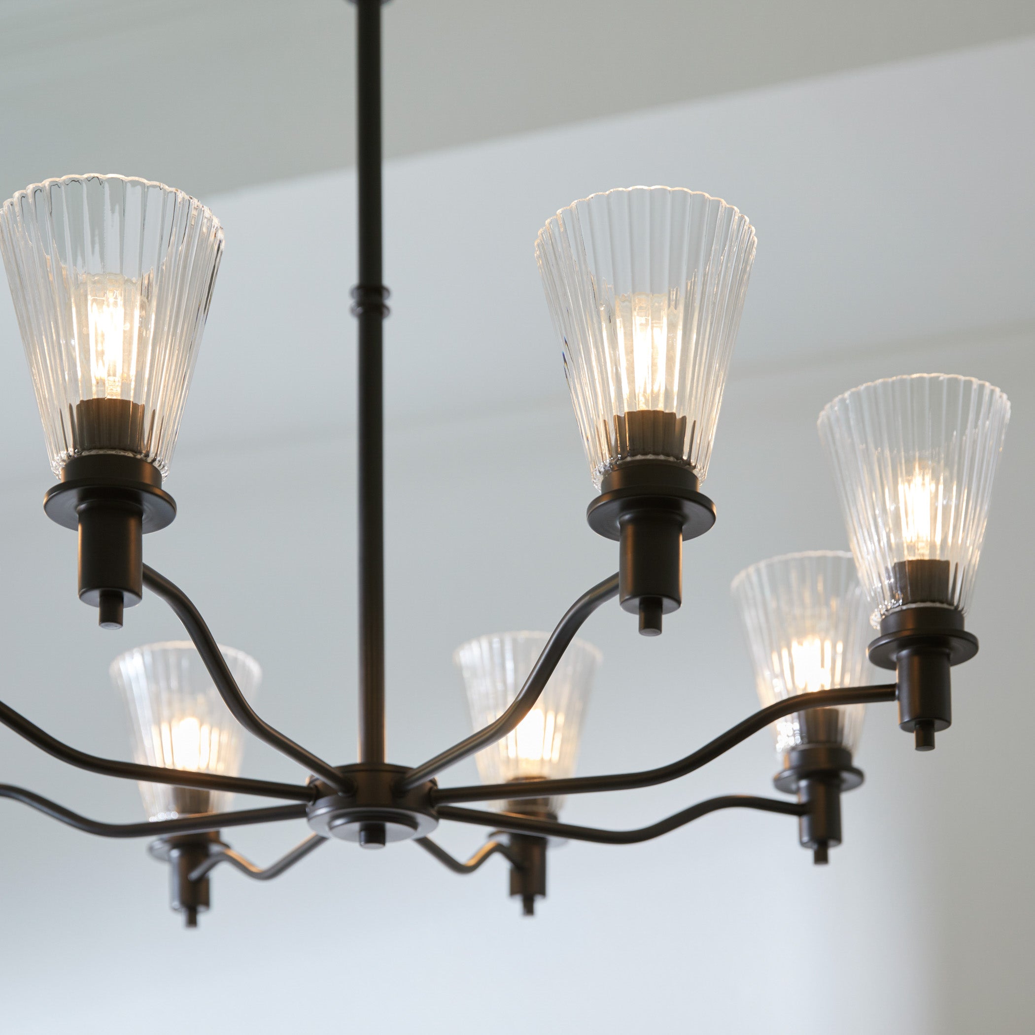 Quorum 6803-8-59 Chandelier, UL Damp Rated, Matte Black