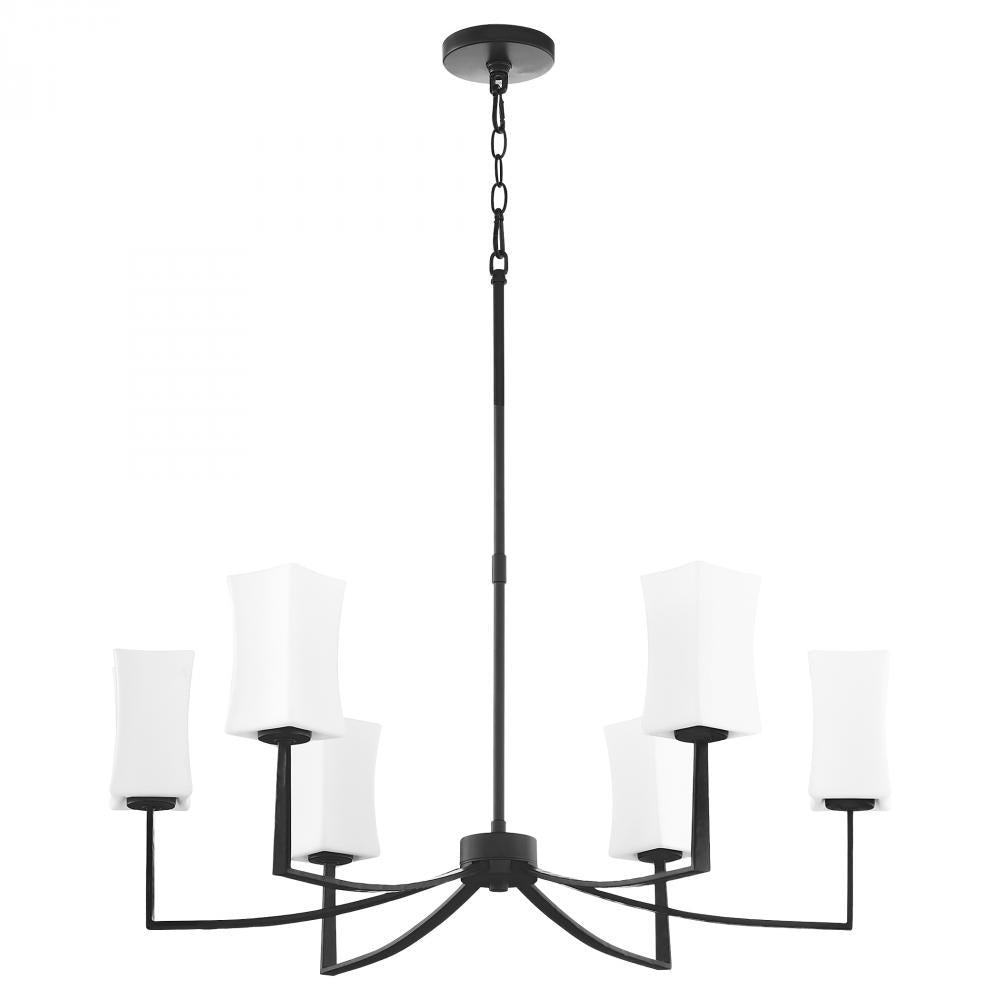 Quorum International AYALA 681-8-59 Chandelier Contemporary - Matte Black