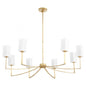 Quorum International AYALA 681-8-74 Chandelier Contemporary - Gold Leaf