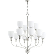 Quorum Richmond 6811-12-62 Chandelier - Polished Nickel
