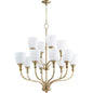 Quorum Richmond 6811-12-80 Chandelier - Aged Brass