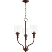 Quorum Richmond 6811-3-186 Chandelier - Oiled Bronze W/ Clear/seeded