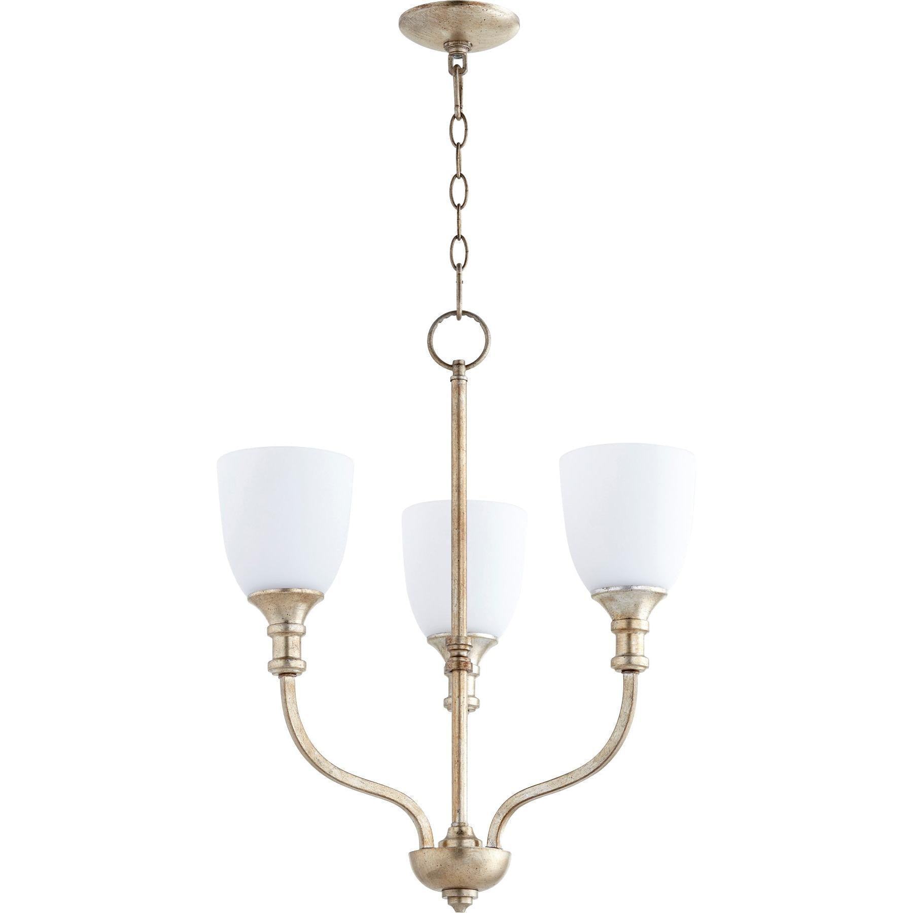 Quorum Richmond 6811-3-60 Chandelier - Aged Silver Leaf