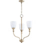 Quorum Richmond 6811-3-60 Chandelier - Aged Silver Leaf