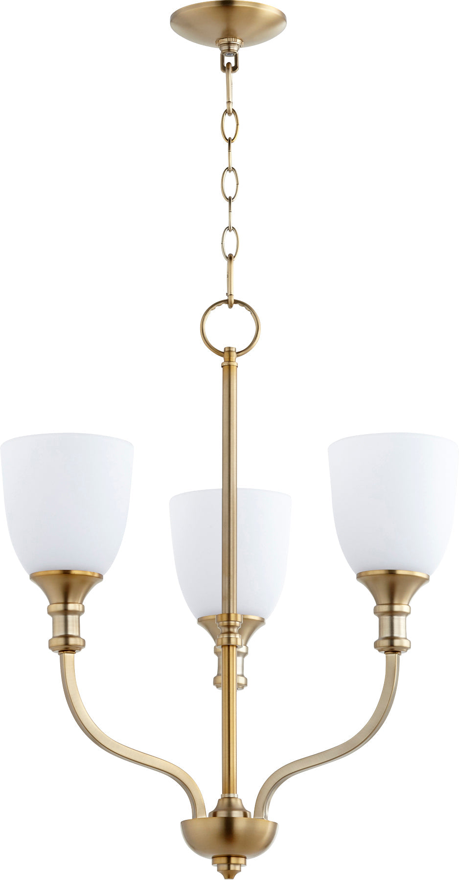 Quorum Richmond 6811-3-80 Chandelier - Aged Brass