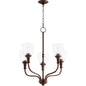 Quorum Richmond 6811-5-186 Chandelier - Oiled Bronze W/ Clear/seeded