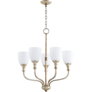 Quorum Richmond 6811-5-60 Chandelier - Aged Silver Leaf