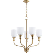 Quorum Richmond 6811-5-80 Chandelier - Aged Brass