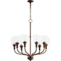 Quorum Richmond 6811-8-186 Chandelier - Oiled Bronze W/ Clear/seeded