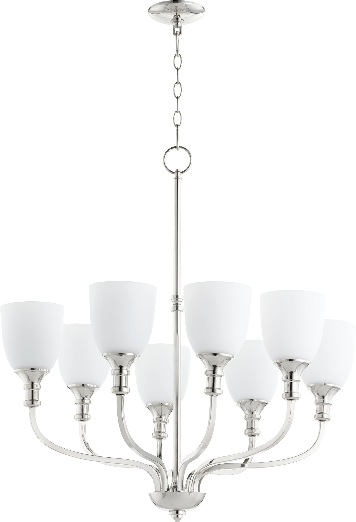 Quorum Richmond 6811-8-62 Chandelier - Polished Nickel