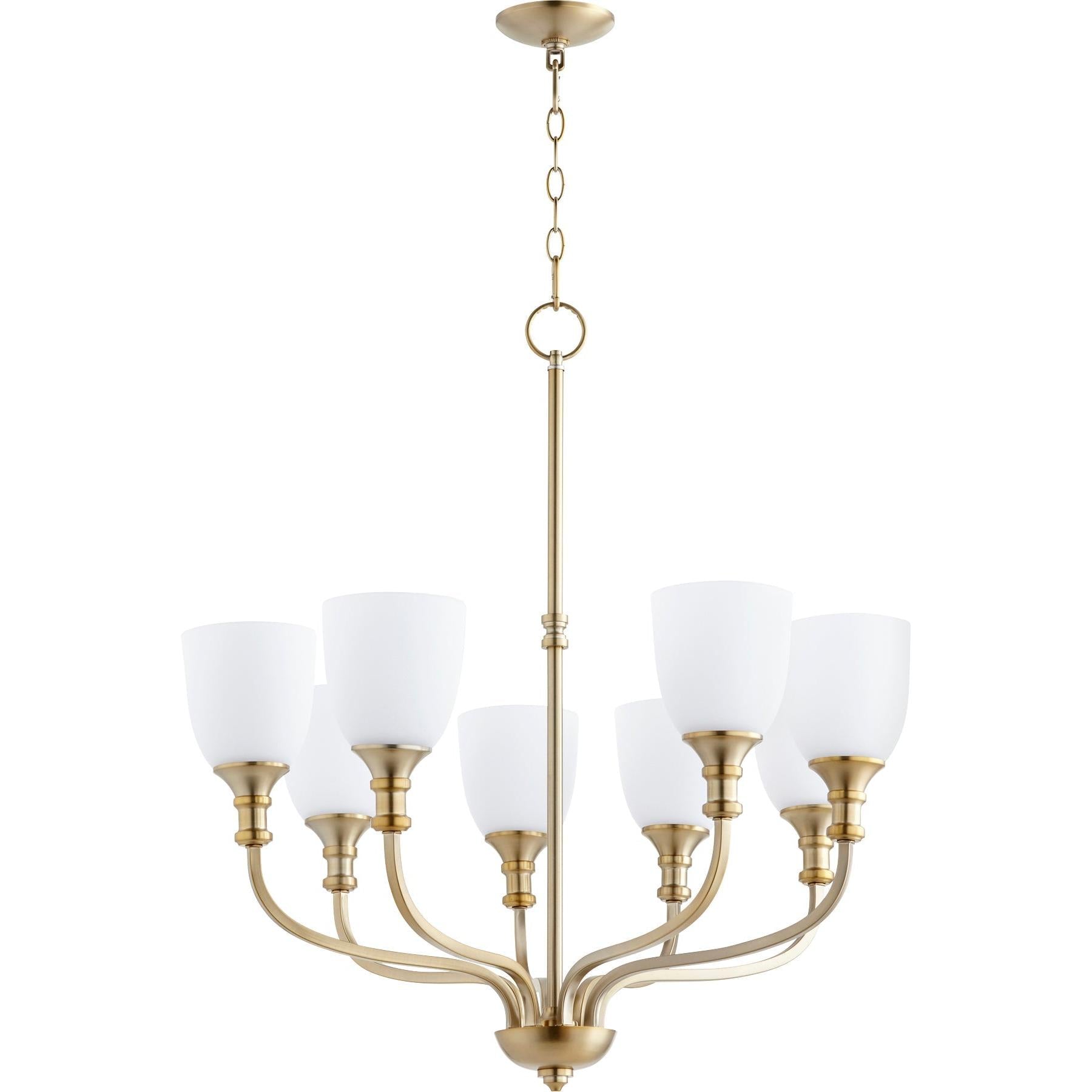 Quorum Richmond 6811-8-80 Chandelier - Aged Brass