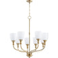 Quorum Richmond 6811-8-80 Chandelier - Aged Brass