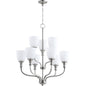 Quorum Richmond 6811-9-65 Chandelier - Satin Nickel