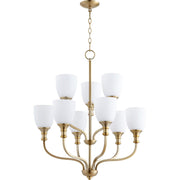 Quorum Richmond 6811-9-80 Chandelier - Aged Brass