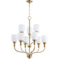Quorum Richmond 6811-9-80 Chandelier - Aged Brass