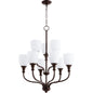 Quorum Richmond 6811-9-86 Chandelier - Oiled Bronze